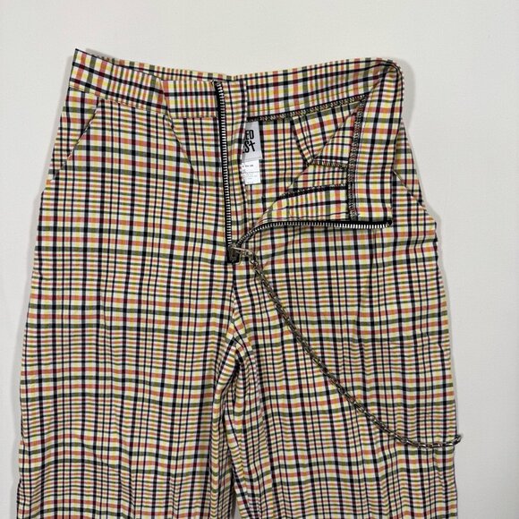 The Ragged Priest High Rise Checked Wide Pants S Chain Punk Grunge Streetwear UK - Picture 7 of 14